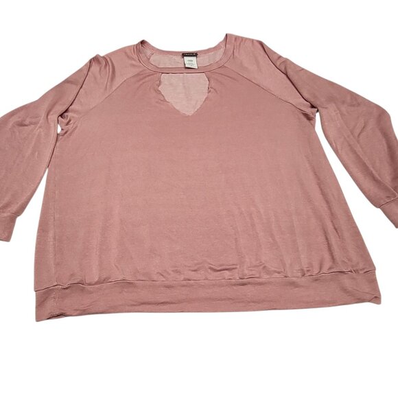 Torrid Tops - Torrid Mauve Choker Neck Raglan Sweatshirt Size 2/2X